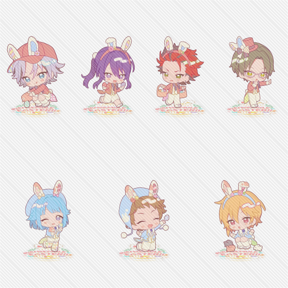 Chain Lock Combination - 10CM Game Ensemble Stars!! Easter Acrylic