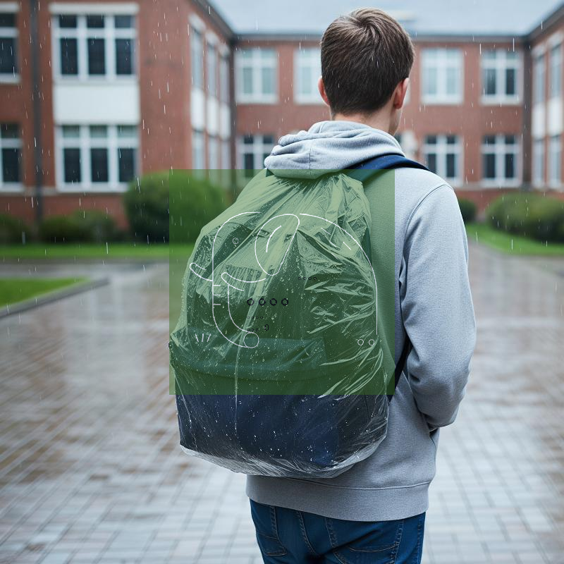 Waterproof Cycling Commute - Disposable Backpack Rain Covers 10 Pcs