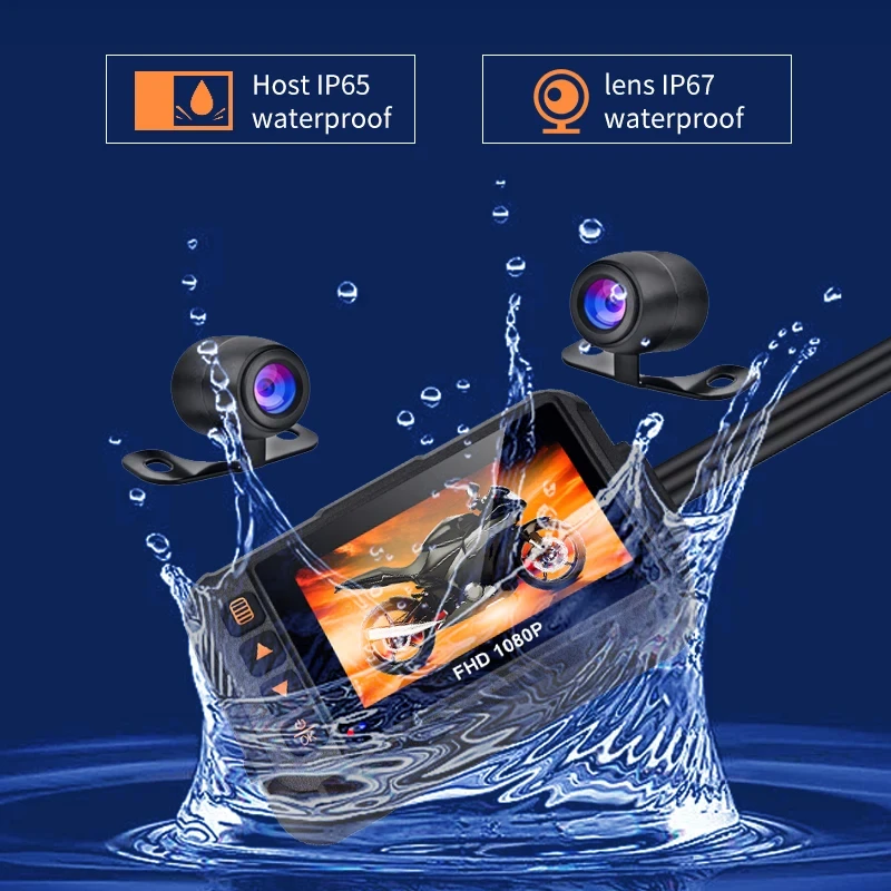 3 Inch Motorcycle Dashcam Wate - Cycling Loop recension och pris
