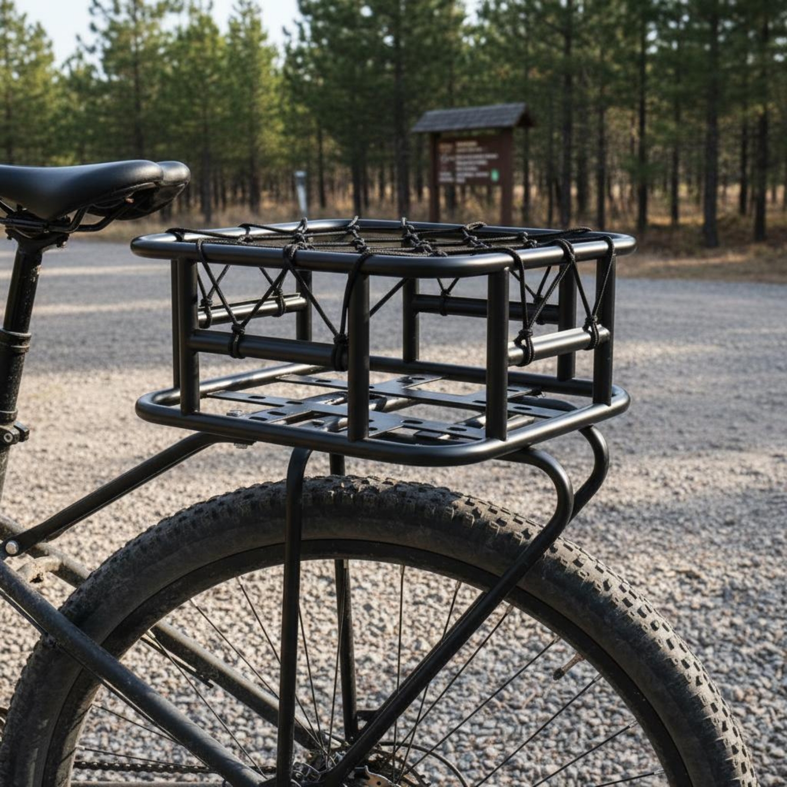 Mountain Bike Rear Basket Rust - Waterproof Cycling Commute recension och pris