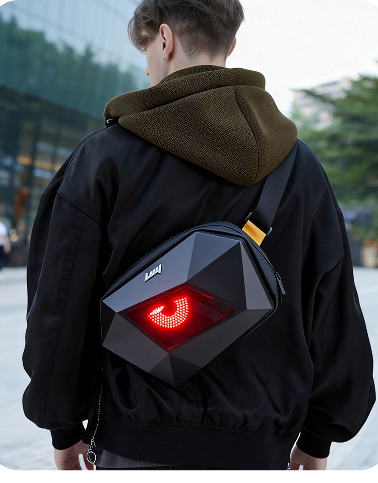 LED Smart Display Chest Bag Wa - Cycling Commuter Backpack Waterproof recension och pris