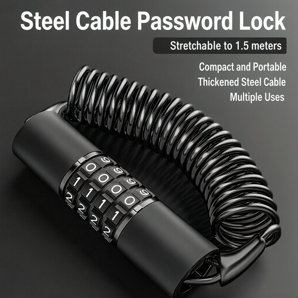 Steel Cable Helmet Lock for Bi - Chain Lock Combination recension och pris