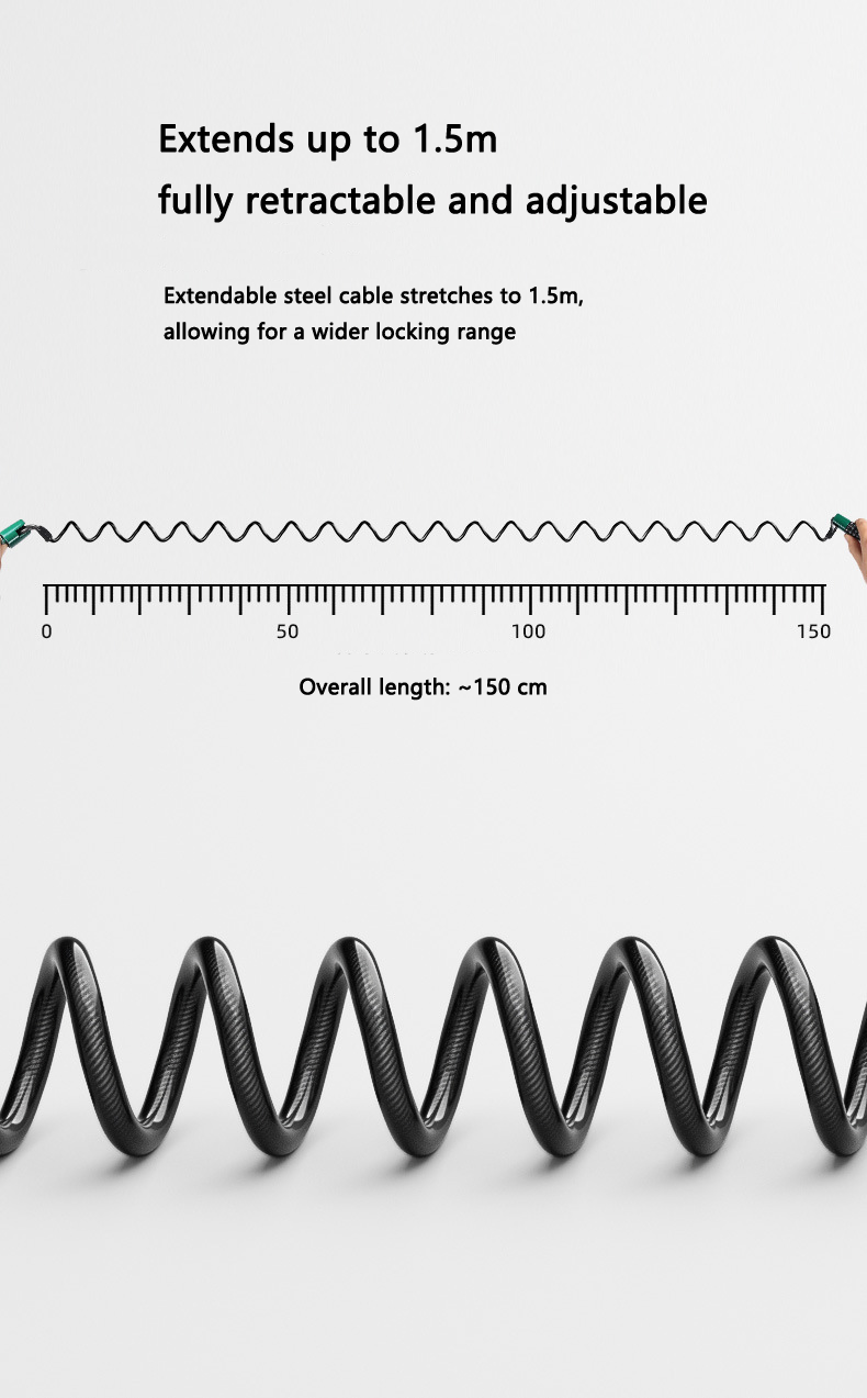 Steel Cable Helmet Lock for Bi - Chain Lock Combination recension och pris