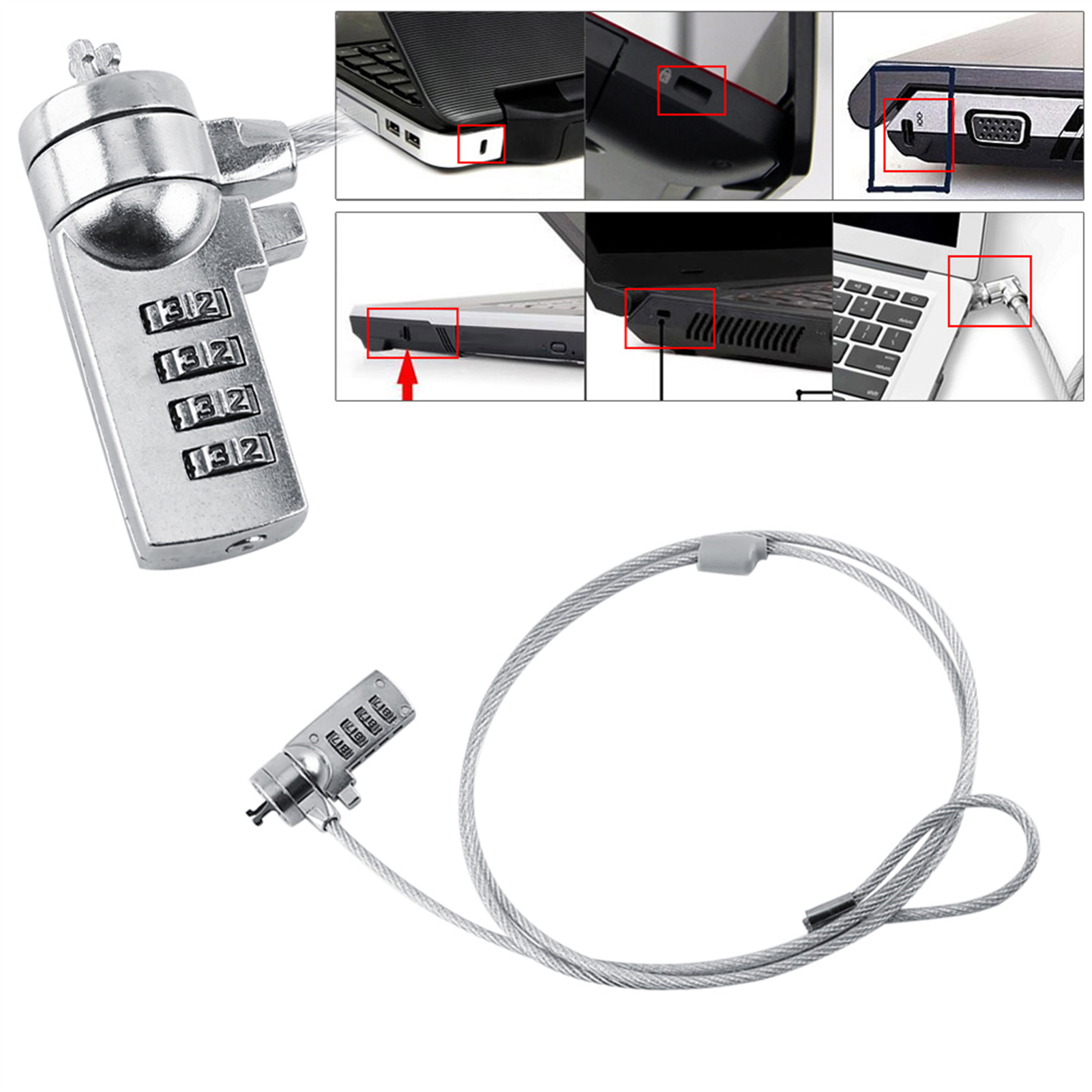 Laptop Theft Deterrent Laptop  - Chain Lock Combination recension och pris