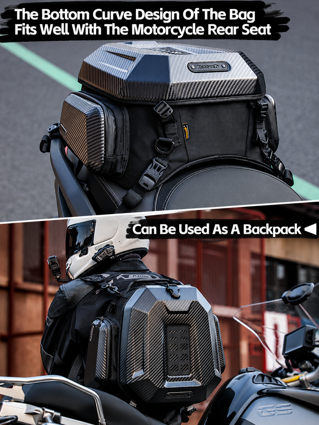 Rhinowalk Motorcycle Helmet Ta - Cycling Commuter Backpack recension och pris