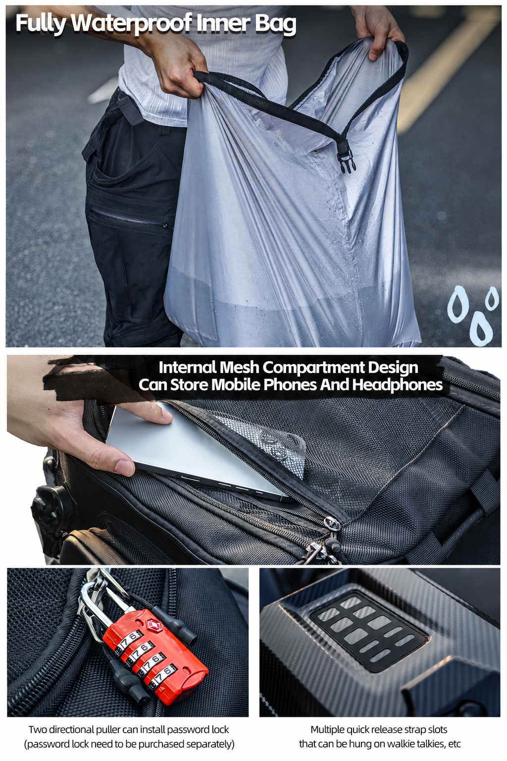 Rhinowalk Motorcycle Helmet Ta - Cycling Commuter Backpack recension och pris