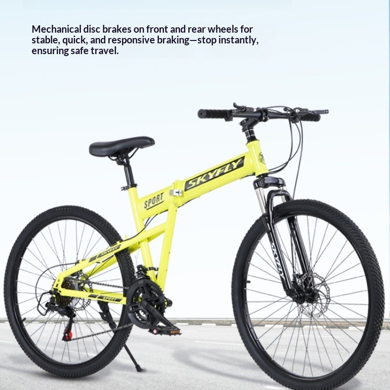 Folding Mountain Bike Portable - Cycling Commute Speed recension och pris