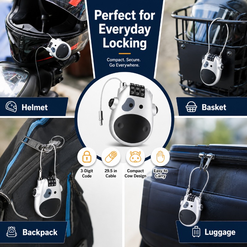 Mini Cow Combination Cable Loc - Cycling Commuter Backpack recension och pris