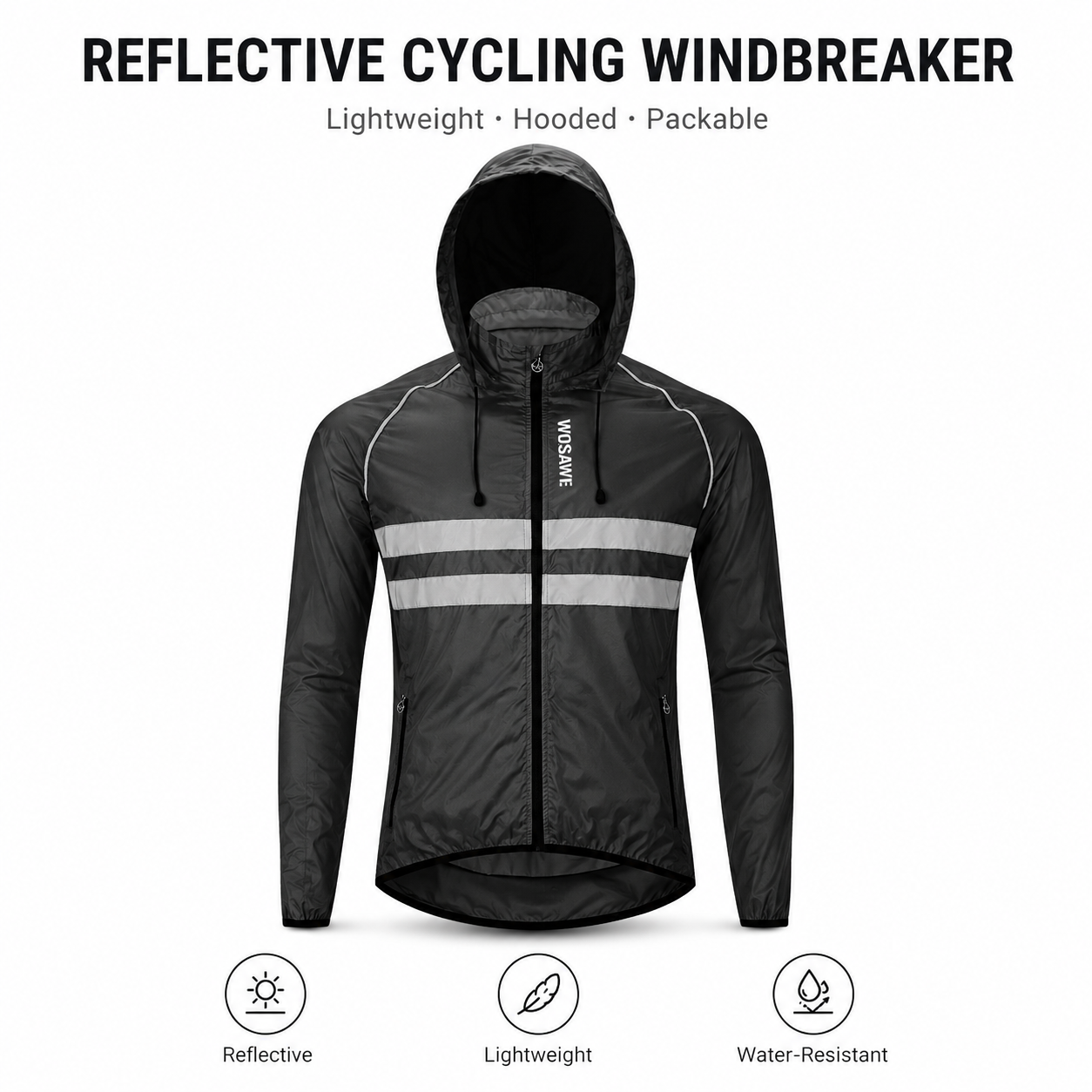 Men's Reflective Cycling Windb - Cycling Commute Jacket recension och pris