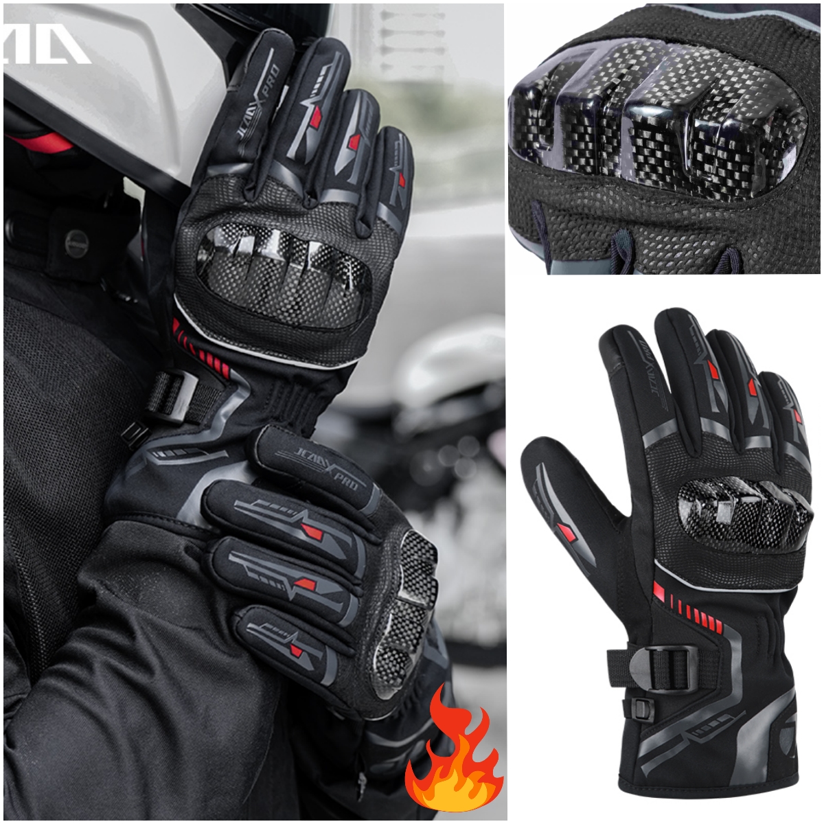 Winter Men Motorcycle Glove Gi - Waterproof Cycling Commute recension och pris